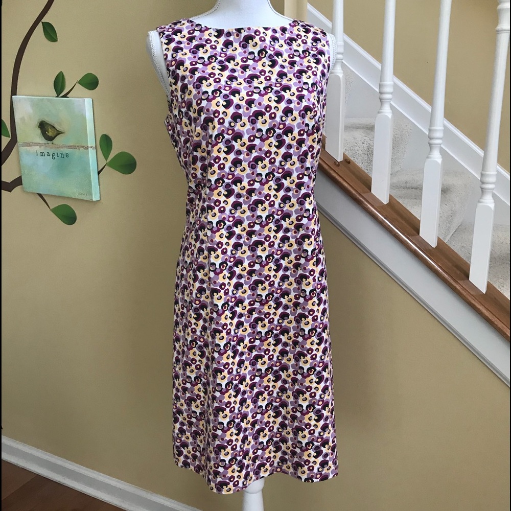Fairway & Greene Pansy Print Sleeveless Dress Sz L